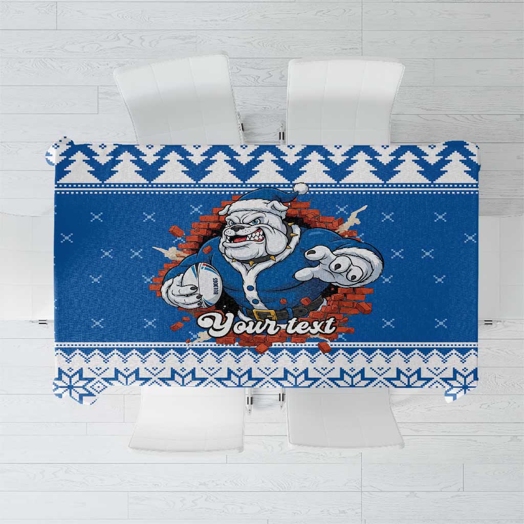 Angry Santa Bulldog Personalized Tablecloth Christmas Rugby League Spirit - Aussie Hoodie