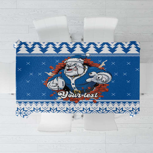 Angry Santa Bulldog Personalized Tablecloth Christmas Rugby League Spirit - Aussie Hoodie