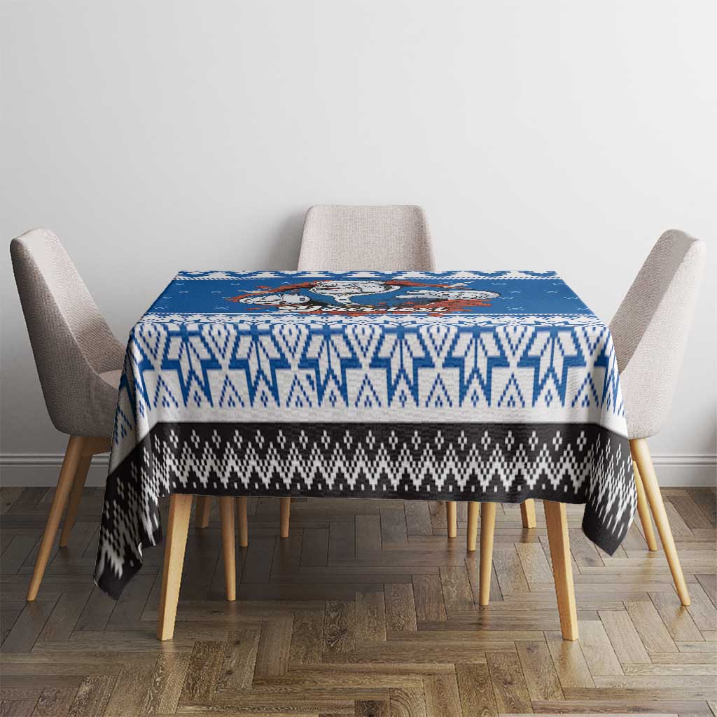 Angry Santa Bulldog Personalized Tablecloth Christmas Rugby League Spirit - Aussie Hoodie