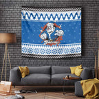 Angry Santa Bulldog Personalized Tapestry Christmas Rugby League Spirit - Aussie Hoodie