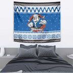Angry Santa Bulldog Personalized Tapestry Christmas Rugby League Spirit - Aussie Hoodie