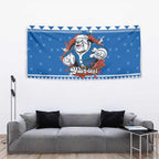 Angry Santa Bulldog Personalized Tapestry Christmas Rugby League Spirit - Aussie Hoodie