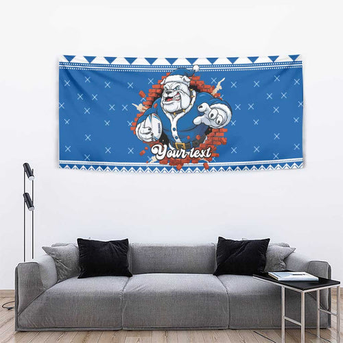 Angry Santa Bulldog Personalized Tapestry Christmas Rugby League Spirit - Aussie Hoodie