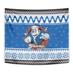 Angry Santa Bulldog Personalized Tapestry Christmas Rugby League Spirit - Aussie Hoodie