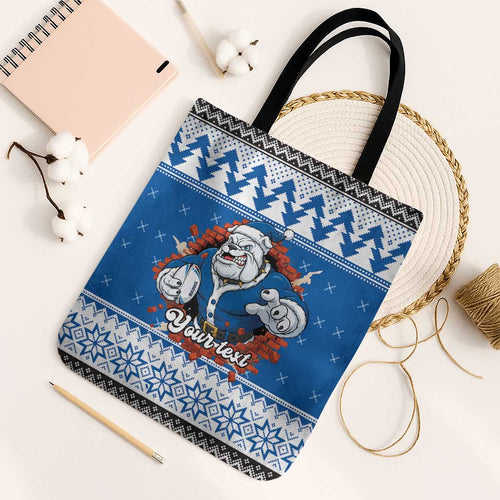 Angry Santa Bulldog Personalized Tote Bag Christmas Rugby League Spirit - Aussie Hoodie