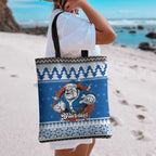 Angry Santa Bulldog Personalized Tote Bag Christmas Rugby League Spirit - Aussie Hoodie