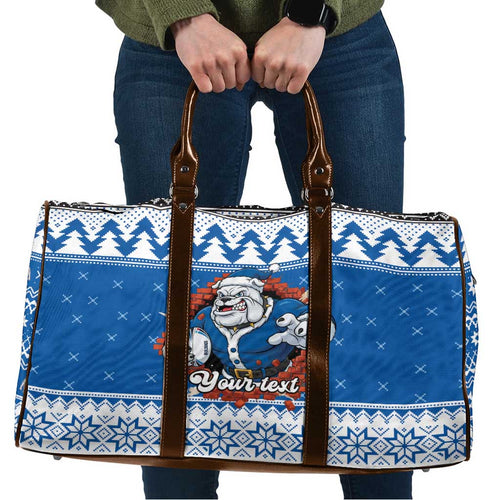 Angry Santa Bulldog Personalized Travel Bag Christmas Rugby League Spirit - Aussie Hoodie