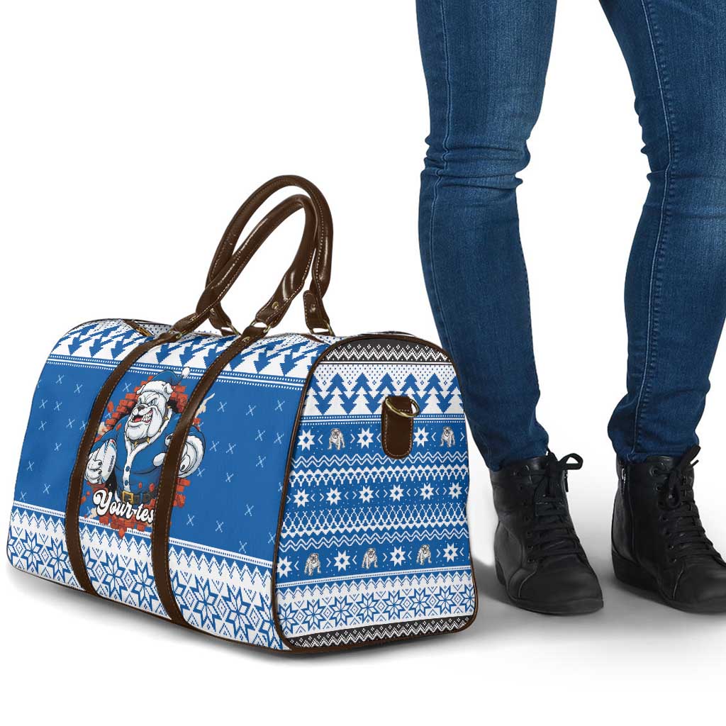 Angry Santa Bulldog Personalized Travel Bag Christmas Rugby League Spirit - Aussie Hoodie