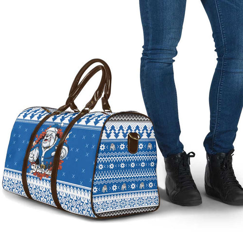 Angry Santa Bulldog Personalized Travel Bag Christmas Rugby League Spirit - Aussie Hoodie