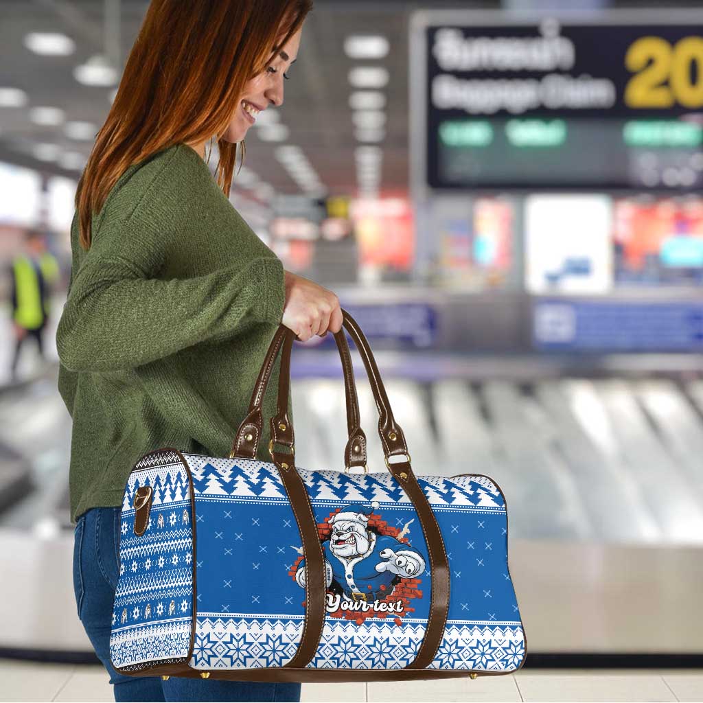 Angry Santa Bulldog Personalized Travel Bag Christmas Rugby League Spirit - Aussie Hoodie