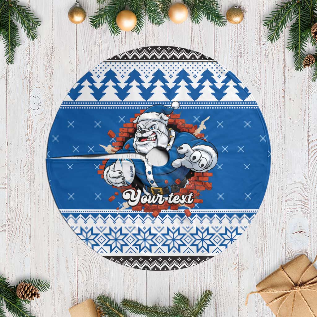 Angry Santa Bulldog Personalized Tree Skirt Christmas Rugby League Spirit - Aussie Hoodie