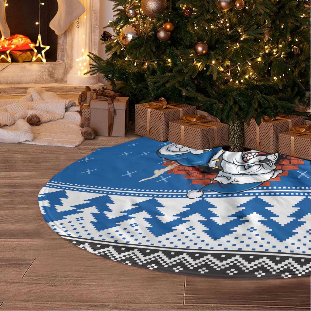 Angry Santa Bulldog Personalized Tree Skirt Christmas Rugby League Spirit - Aussie Hoodie