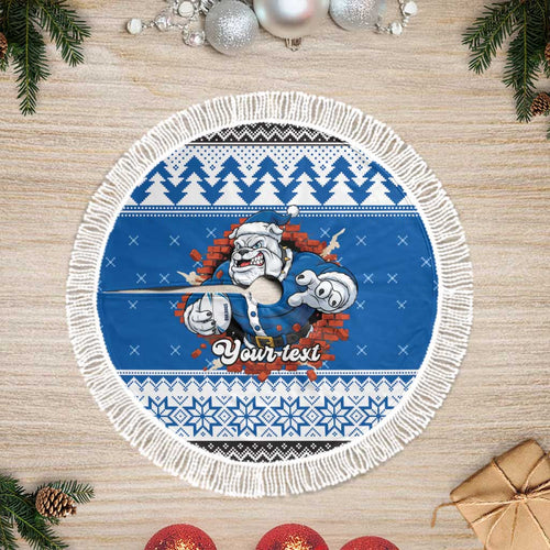 Angry Santa Bulldog Personalized Tree Skirt Christmas Rugby League Spirit - Aussie Hoodie