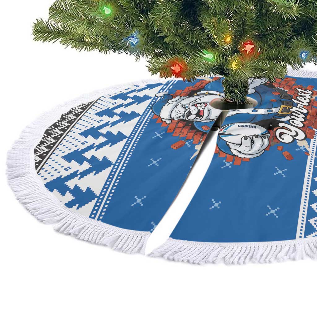 Angry Santa Bulldog Personalized Tree Skirt Christmas Rugby League Spirit - Aussie Hoodie