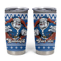Angry Santa Bulldog Personalized Tumbler Cup Christmas Rugby League Spirit - Aussie Hoodie