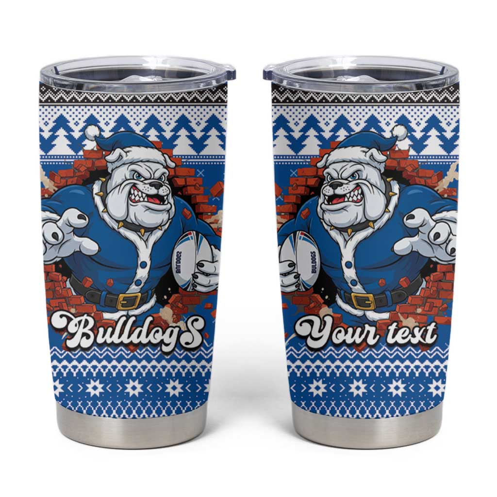 Angry Santa Bulldog Personalized Tumbler Cup Christmas Rugby League Spirit - Aussie Hoodie