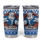 Angry Santa Bulldog Personalized Tumbler Cup Christmas Rugby League Spirit - Aussie Hoodie