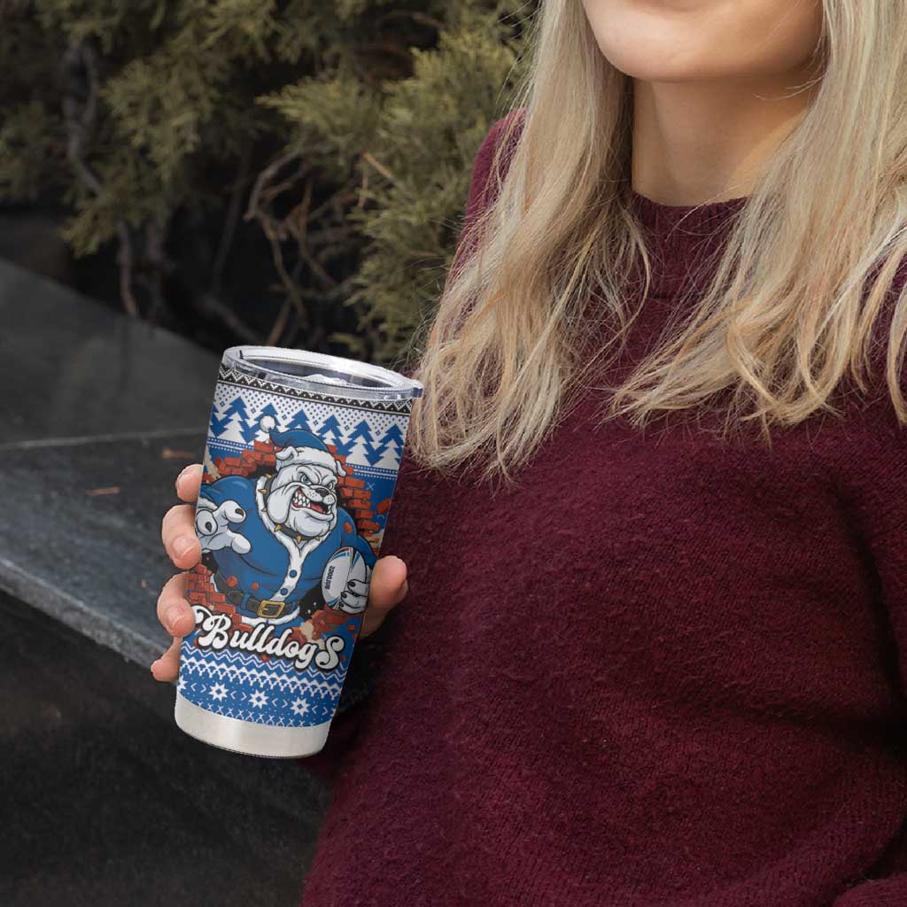 Angry Santa Bulldog Personalized Tumbler Cup Christmas Rugby League Spirit - Aussie Hoodie