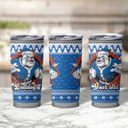 Angry Santa Bulldog Personalized Tumbler Cup Christmas Rugby League Spirit - Aussie Hoodie