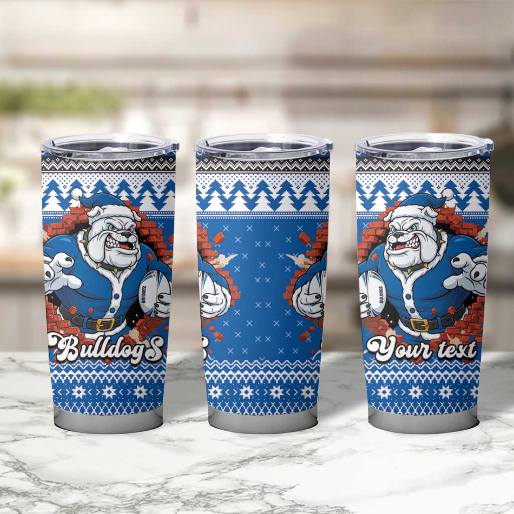 Angry Santa Bulldog Personalized Tumbler Cup Christmas Rugby League Spirit - Aussie Hoodie