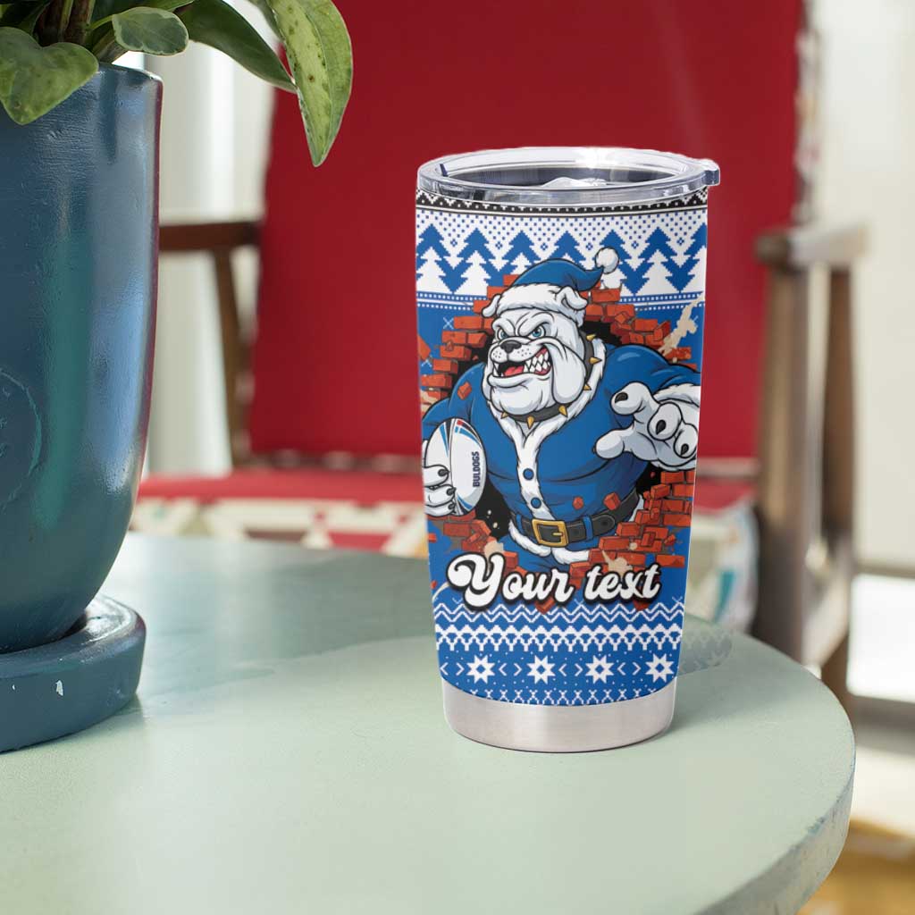 Angry Santa Bulldog Personalized Tumbler Cup Christmas Rugby League Spirit - Aussie Hoodie