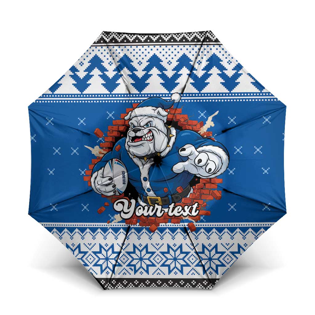 Angry Santa Bulldog Personalized Umbrella Christmas Rugby League Spirit - Aussie Hoodie