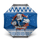 Angry Santa Bulldog Personalized Umbrella Christmas Rugby League Spirit - Aussie Hoodie