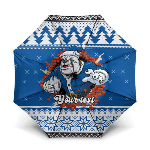 Angry Santa Bulldog Personalized Umbrella Christmas Rugby League Spirit - Aussie Hoodie