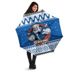 Angry Santa Bulldog Personalized Umbrella Christmas Rugby League Spirit - Aussie Hoodie