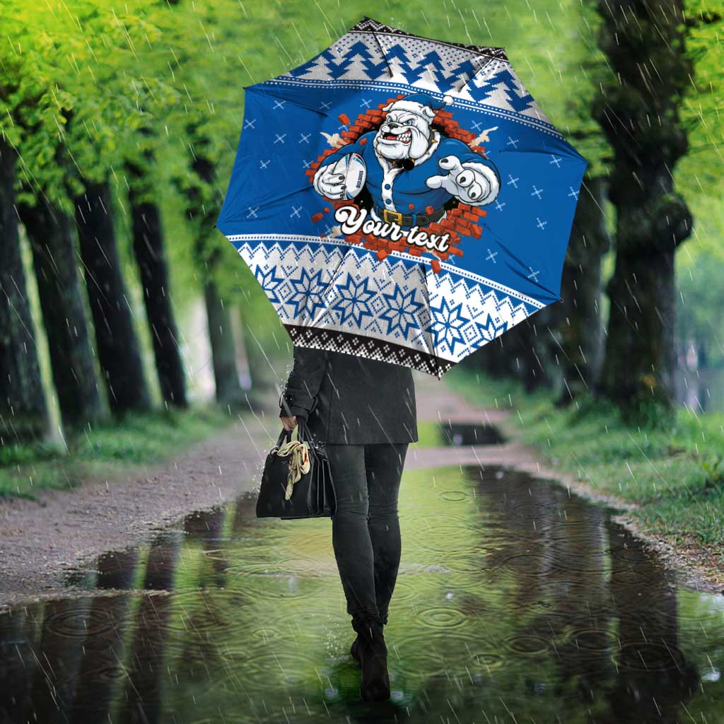 Angry Santa Bulldog Personalized Umbrella Christmas Rugby League Spirit - Aussie Hoodie