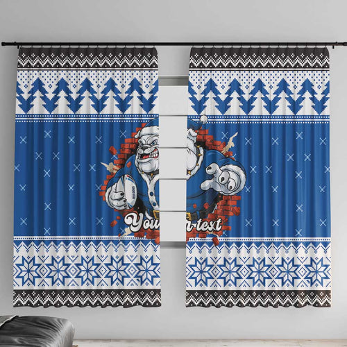 Angry Santa Bulldog Personalized Window Curtain Christmas Rugby League Spirit - Aussie Hoodie