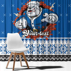 Angry Santa Bulldog Personalized Window Curtain Christmas Rugby League Spirit - Aussie Hoodie