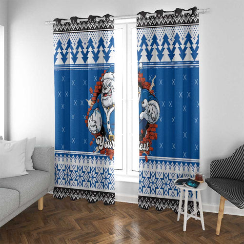 Angry Santa Bulldog Personalized Window Curtain Christmas Rugby League Spirit - Aussie Hoodie