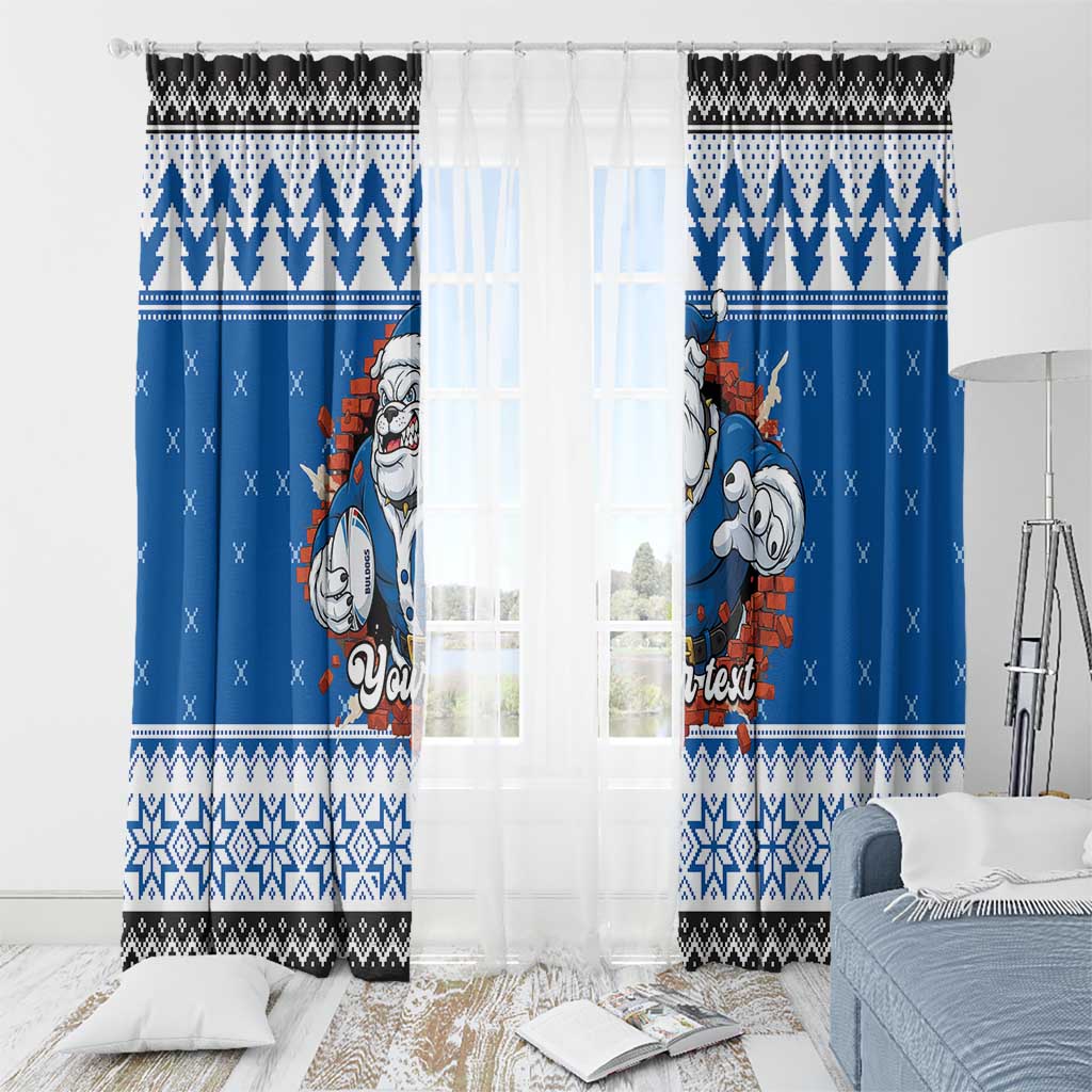 Angry Santa Bulldog Personalized Window Curtain Christmas Rugby League Spirit - Aussie Hoodie