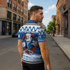 Angry Santa Bulldog Personalized Zipper Polo Shirt Christmas Rugby League Spirit - Aussie Hoodie