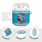 Claus Shark Strikes Personalized AirPods Case Christmas Rugby League Spirit - Aussie Hoodie