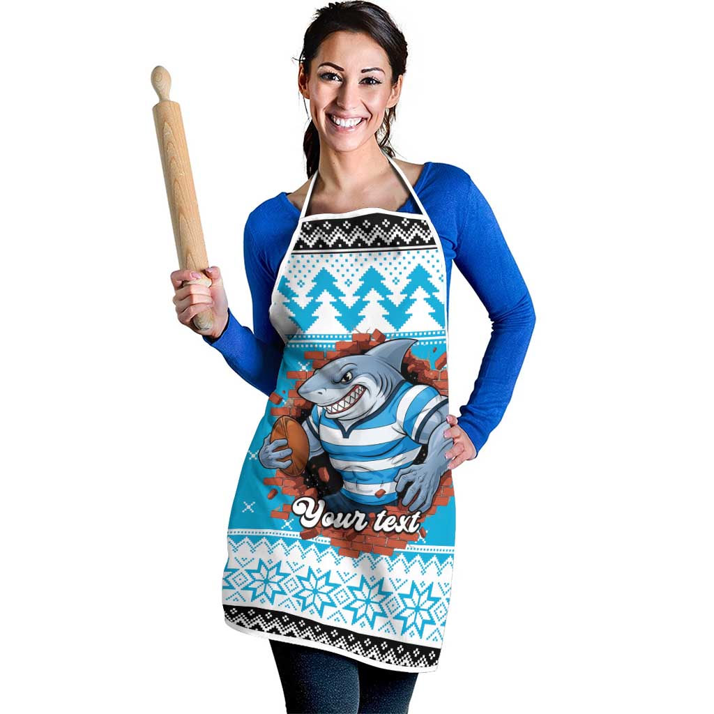 Claus Shark Strikes Personalized Apron Christmas Rugby League Spirit - Aussie Hoodie