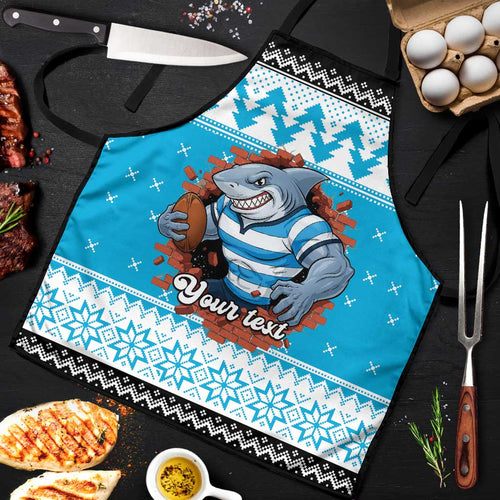 Claus Shark Strikes Personalized Apron Christmas Rugby League Spirit - Aussie Hoodie