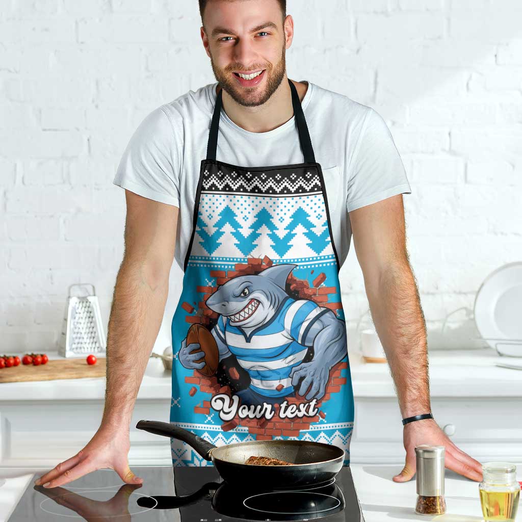 Claus Shark Strikes Personalized Apron Christmas Rugby League Spirit - Aussie Hoodie
