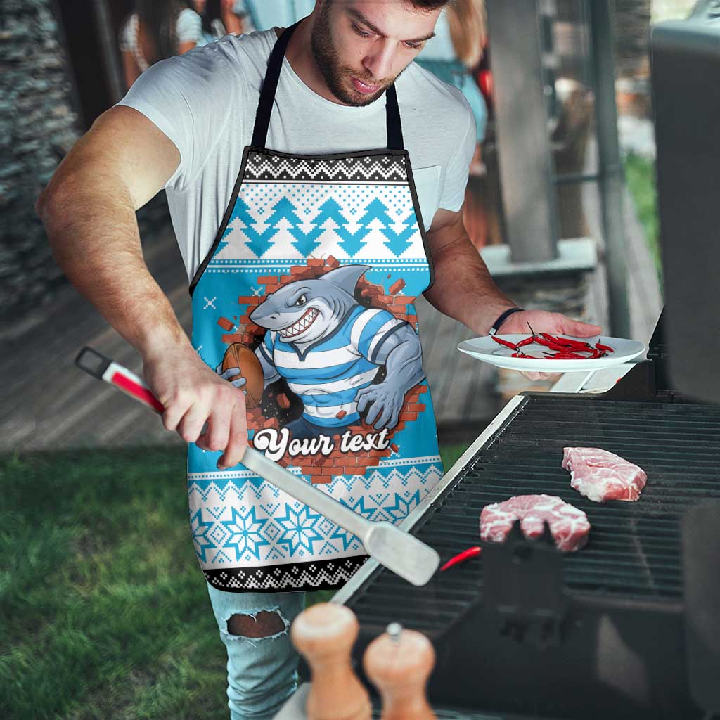 Claus Shark Strikes Personalized Apron Christmas Rugby League Spirit - Aussie Hoodie