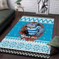 Claus Shark Strikes Personalized Area Rug Christmas Rugby League Spirit - Aussie Hoodie