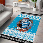 Claus Shark Strikes Personalized Area Rug Christmas Rugby League Spirit - Aussie Hoodie
