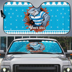 Claus Shark Strikes Personalized Auto Sun Shade Christmas Rugby League Spirit - Aussie Hoodie