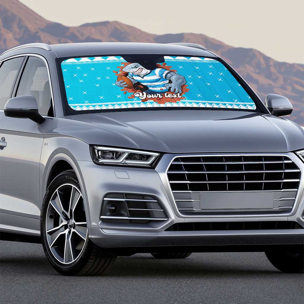 Claus Shark Strikes Personalized Auto Sun Shade Christmas Rugby League Spirit - Aussie Hoodie