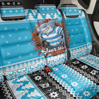 Claus Shark Strikes Personalized Back Car Seat Cover Christmas Rugby League Spirit - Aussie Hoodie