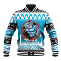 Claus Shark Strikes Personalized Baseball Jacket Christmas Rugby League Spirit - Aussie Hoodie