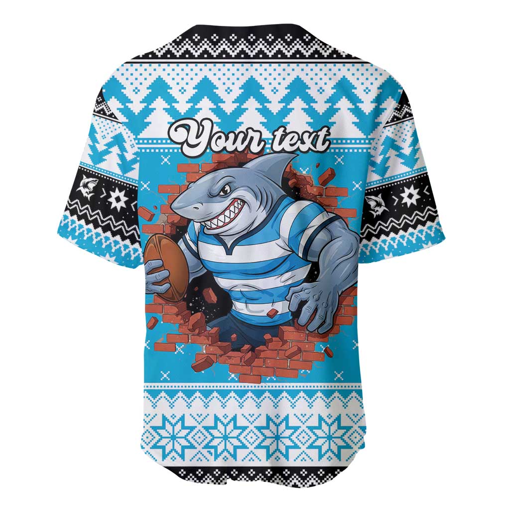 Claus Shark Strikes Personalized Baseball Jersey Christmas Rugby League Spirit - Aussie Hoodie