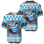 Claus Shark Strikes Personalized Baseball Jersey Christmas Rugby League Spirit - Aussie Hoodie