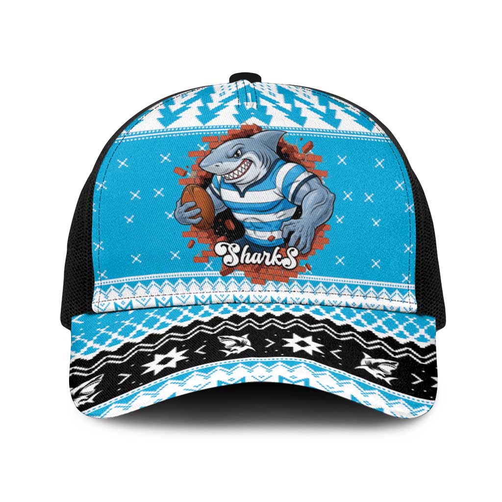 Claus Shark Strikes Baseball Net Cap Christmas Rugby League Spirit - Aussie Hoodie