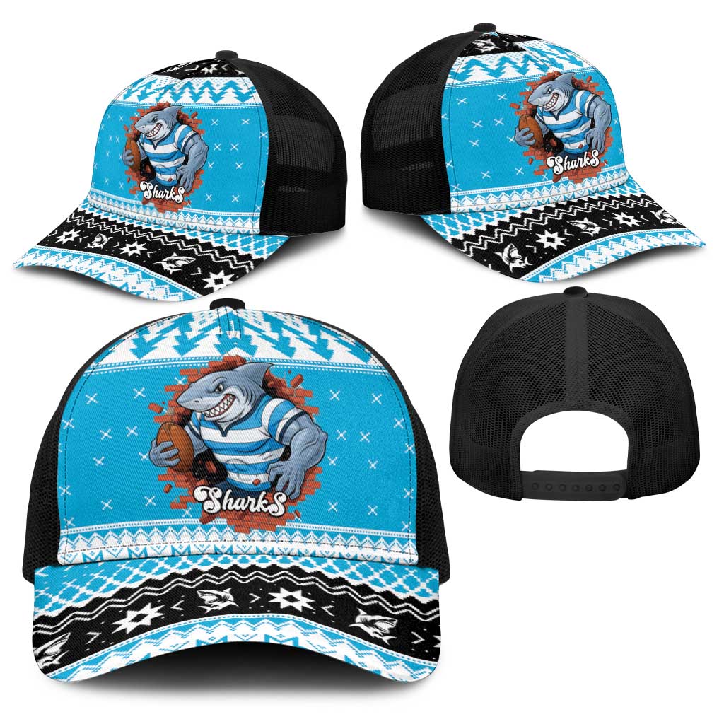 Claus Shark Strikes Baseball Net Cap Christmas Rugby League Spirit - Aussie Hoodie